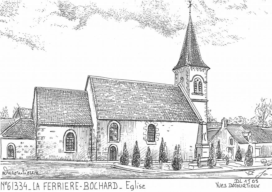 N 61334 - LA FERRIERE BOCHARD - église